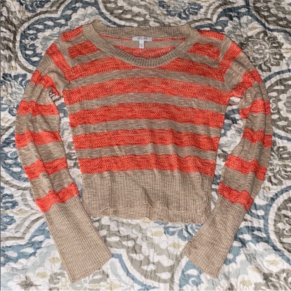 Striped crop sweater